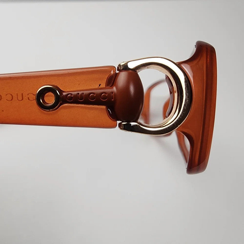 Gucci Brown Rectangular Propionate Eyeglasses - Picture 3 of 12